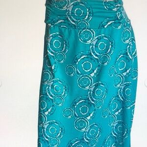 Teal Patterned Skirt